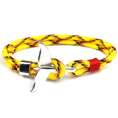 กำไลข้อมือเชือกสมอหางปลาวาฬ, Dark blue, Black, Black red, Red, Black blue, Yellow, Colorful, Blue