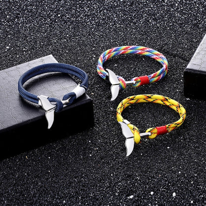 กำไลข้อมือเชือกสมอหางปลาวาฬ, Dark blue, Black, Black red, Red, Black blue, Yellow, Colorful, Blue