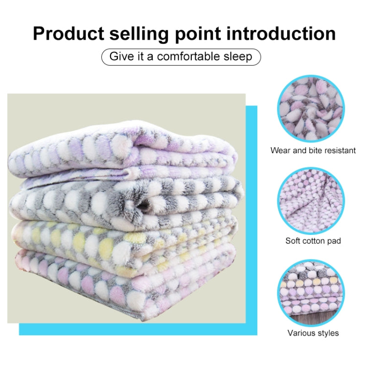 Soft Flannelผ้าห่มสัตว์เลี้ยงจุดพิมพ์Breathable Bed Mat Warm Pet Sleepingเบาะสำหรับสุนัขสัตว์เลี้ยงแมว, S, M, L