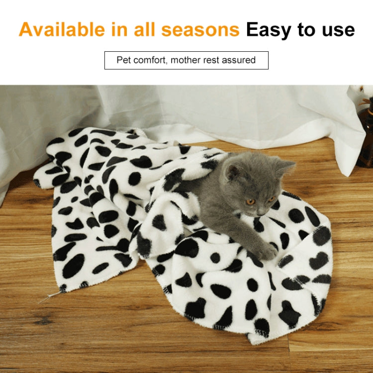 Soft Flannelผ้าห่มสัตว์เลี้ยงจุดพิมพ์Breathable Bed Mat Warm Pet Sleepingเบาะสำหรับสุนัขสัตว์เลี้ยงแมว, S, M, L