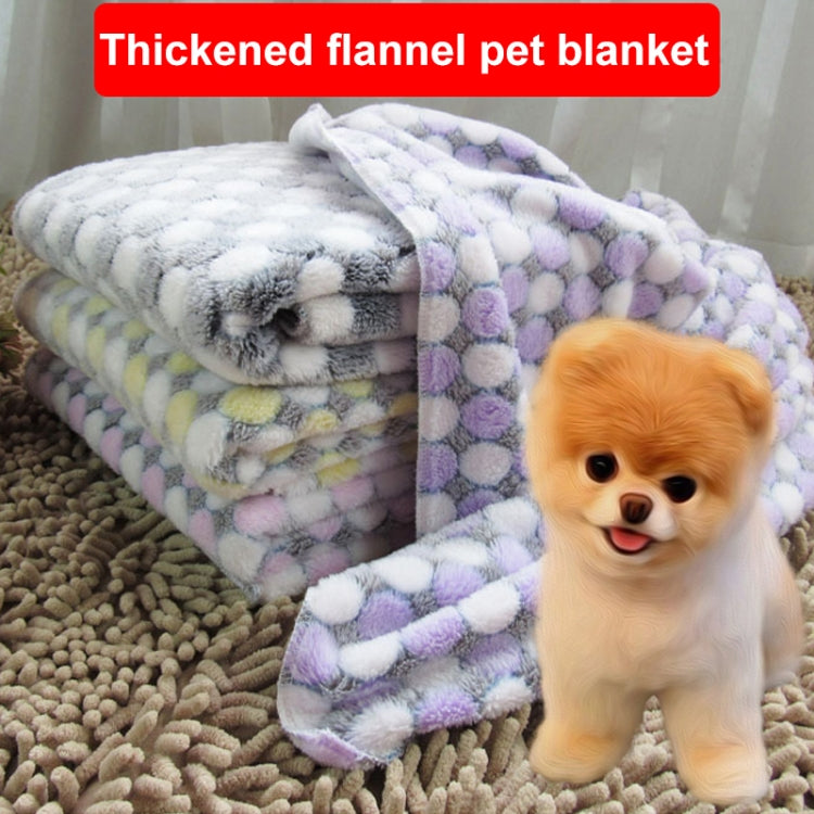 Soft Flannelผ้าห่มสัตว์เลี้ยงจุดพิมพ์Breathable Bed Mat Warm Pet Sleepingเบาะสำหรับสุนัขสัตว์เลี้ยงแมว, S, M, L