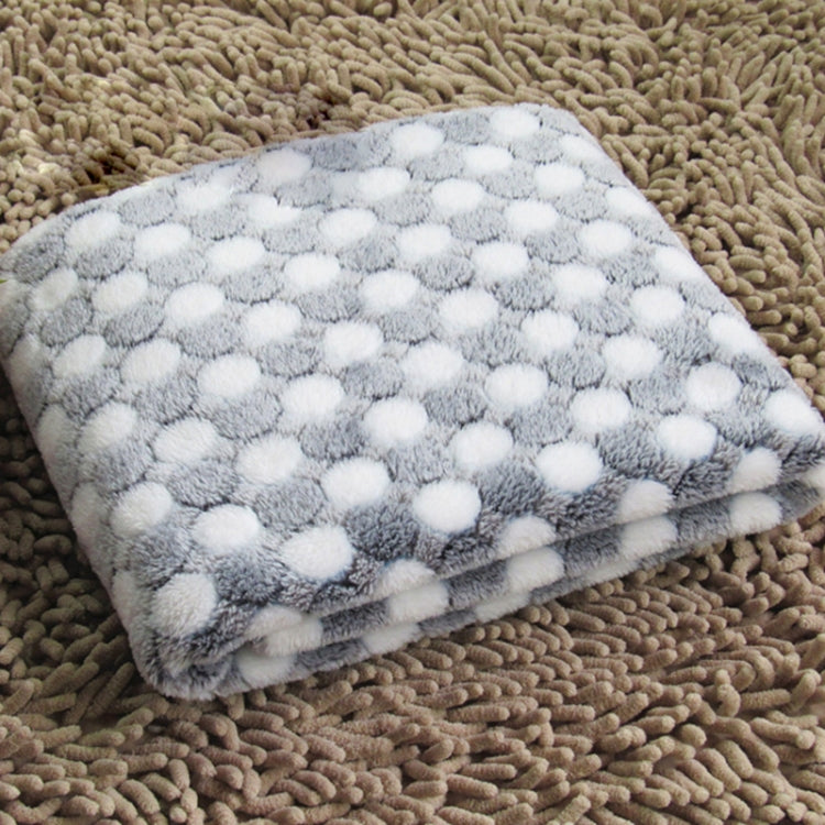 Soft Flannelผ้าห่มสัตว์เลี้ยงจุดพิมพ์Breathable Bed Mat Warm Pet Sleepingเบาะสำหรับสุนัขสัตว์เลี้ยงแมว, S, M, L