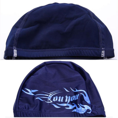 หมวกว่ายน้ำระบายอากาศแบบสแปนเด็กซ์ unisex, Spandex Swimming Cap(Black), Spandex Swimming Cap(Blue Fire on Black), Spandex Swimming Cap(Blue Fire on White), Spandex Swimming Cap(Blue Fire on Red)