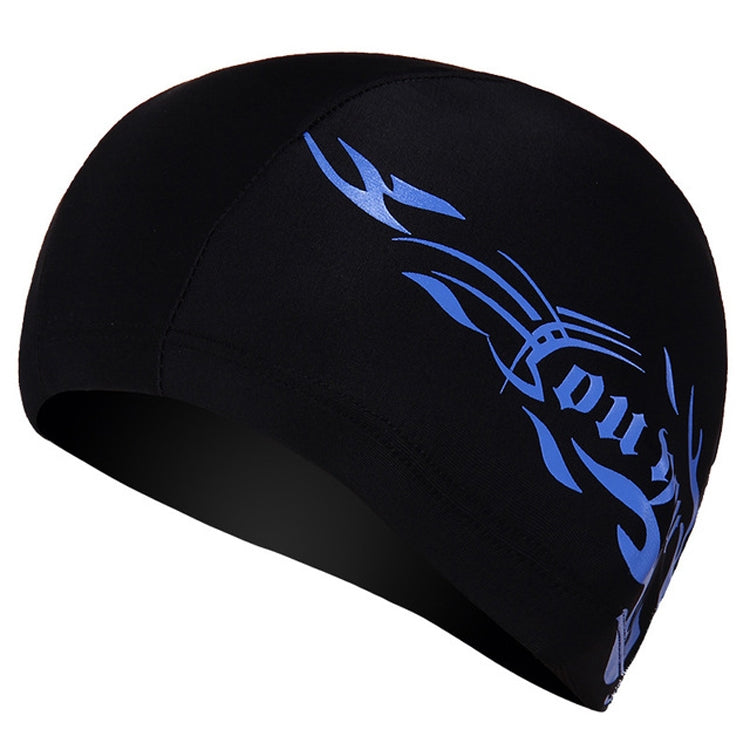หมวกว่ายน้ำระบายอากาศแบบสแปนเด็กซ์ unisex, Spandex Swimming Cap(Black), Spandex Swimming Cap(Blue Fire on Black), Spandex Swimming Cap(Blue Fire on White), Spandex Swimming Cap(Blue Fire on Red)