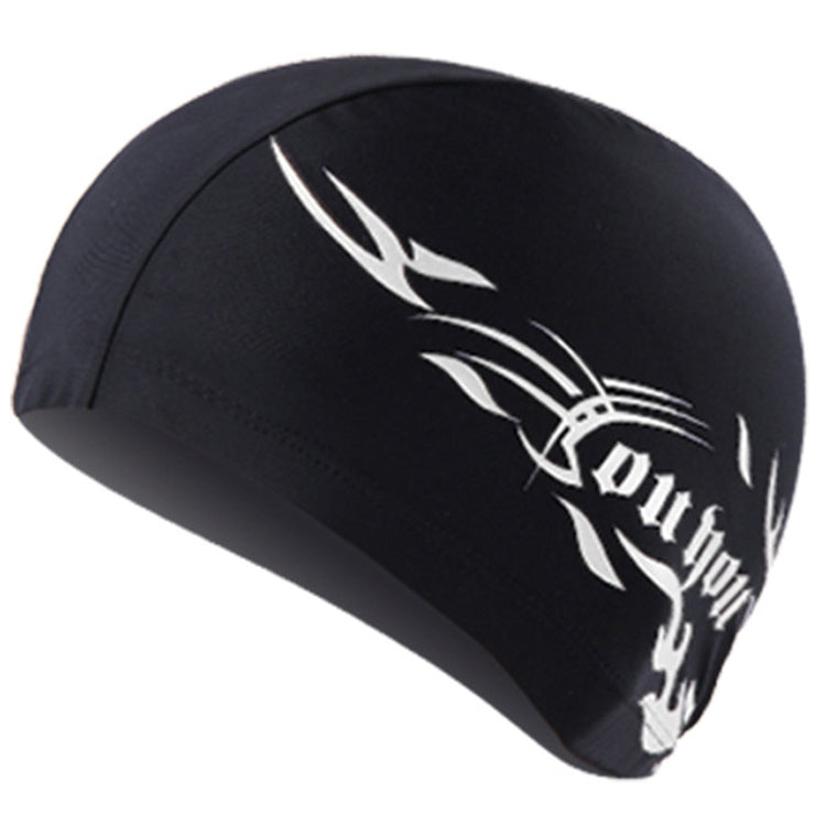 หมวกว่ายน้ำระบายอากาศแบบสแปนเด็กซ์ unisex, Spandex Swimming Cap(Black), Spandex Swimming Cap(Blue Fire on Black), Spandex Swimming Cap(Blue Fire on White), Spandex Swimming Cap(Blue Fire on Red)
