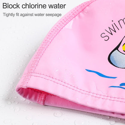 หมวกว่ายน้ำเด็ก PU พิมพ์หมวกว่ายน้ำยืดหยุ่นลายปลาโลมาน่ารัก, Children PU Swimming Cap (Dark Blue), Children PU Swimming Cap (Pink), Children PU Swimming Cap (Sky Blue)
