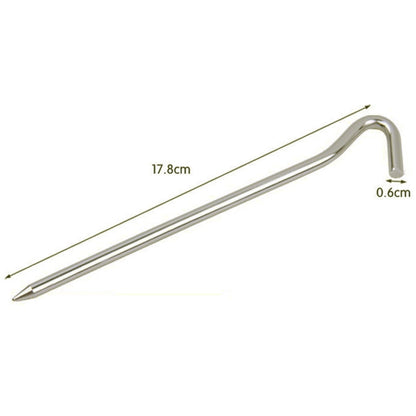 10 ชิ้นเต็นท์หมุดอลูมิเนียมเต็นท์เล็บเต็นท์ Stake Nails Ground Pin Camping เดินป่ากลางแจ้งเครื่องมือเต็นท์พองอุปกรณ์เสริม