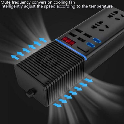รถอินเวอร์เตอร์ 12v/24v ถึง 220v ตัวแปลงไฟในครัวเรือนซ็อกเก็ตรถอเนกประสงค์, V20-C For Cars