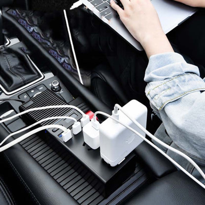 รถอินเวอร์เตอร์ 12v/24v ถึง 220v ตัวแปลงไฟในครัวเรือนซ็อกเก็ตรถอเนกประสงค์, V20-C For Cars