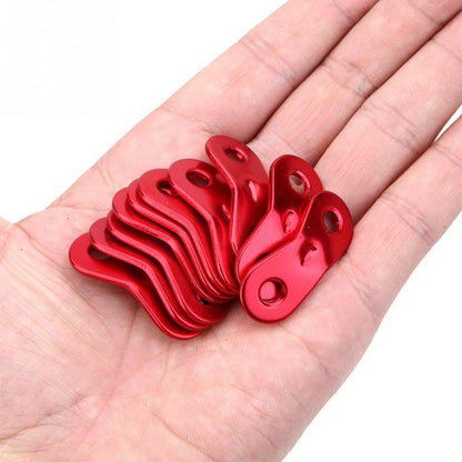 50 ชิ้นกลางแจ้งตั้งแคมป์อลูมิเนียมสายไฟวิ่งเชือก Tensioners เต็นท์ Guy Line เชือก Tensioners, Aluminum alloy buckle