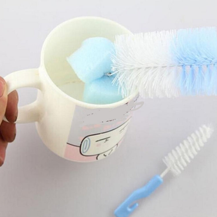 2 ชุดจุกนมเด็กขวดนมถ้วย 360 องศาฟองน้ำทำความสะอาด Pacifier แปรง, การจัดส่งสีสุ่ม, Milk Bottle Cup