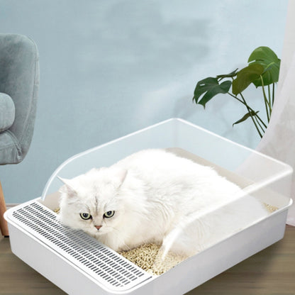 กล่องครอกแมว อุจจาระสี่เหลี่ยมกึ่งปิด ห้องน้ำสัตว์เลี้ยง, Small, Large, Large  Pink, Large  Gray