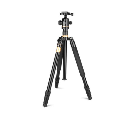 Q222 แบบพกพา 4 ส่วนขาพับอลูมิเนียมอัลลอยด์ขาตั้งกล้อง Monopod Holder พร้อมหัวลูก
