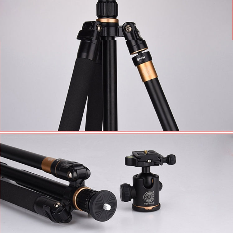Q222 แบบพกพา 4 ส่วนขาพับอลูมิเนียมอัลลอยด์ขาตั้งกล้อง Monopod Holder พร้อมหัวลูก