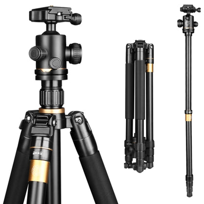 Q222 แบบพกพา 4 ส่วนขาพับอลูมิเนียมอัลลอยด์ขาตั้งกล้อง Monopod Holder พร้อมหัวลูก