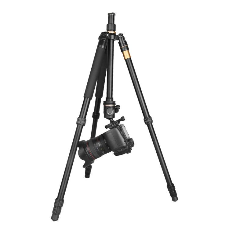 Q222 แบบพกพา 4 ส่วนขาพับอลูมิเนียมอัลลอยด์ขาตั้งกล้อง Monopod Holder พร้อมหัวลูก