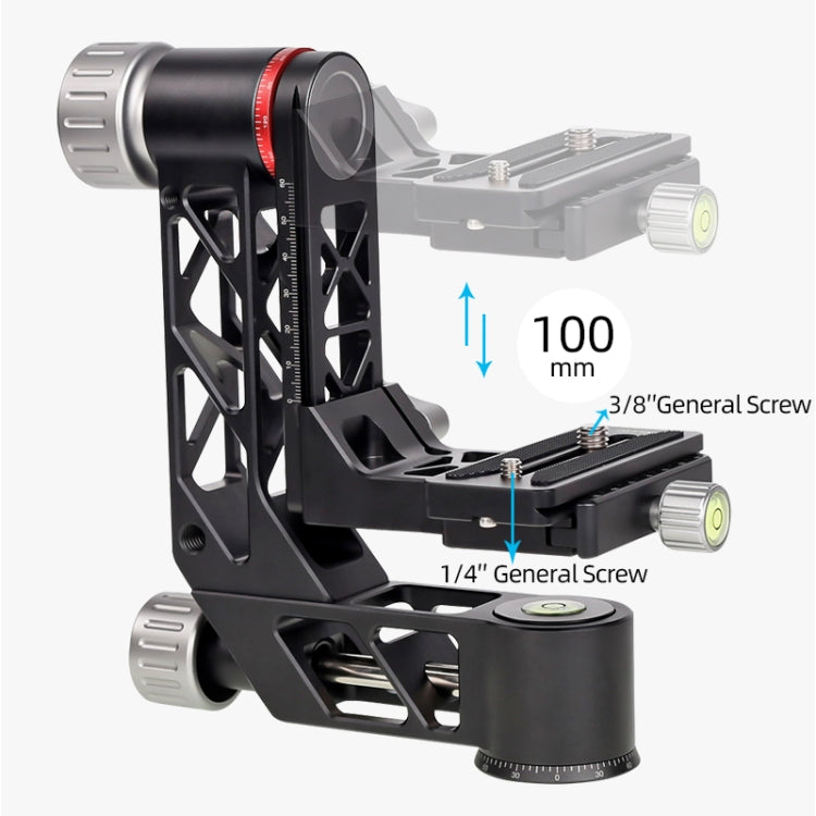 Xiletu Xgh3 การหมุน 360 องศาแนวนอน Cantilever Hollow Gimbal ขาตั้งกล้องหัว, Xgh3