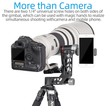 Xiletu Xgh3 การหมุน 360 องศาแนวนอน Cantilever Hollow Gimbal ขาตั้งกล้องหัว, Xgh3