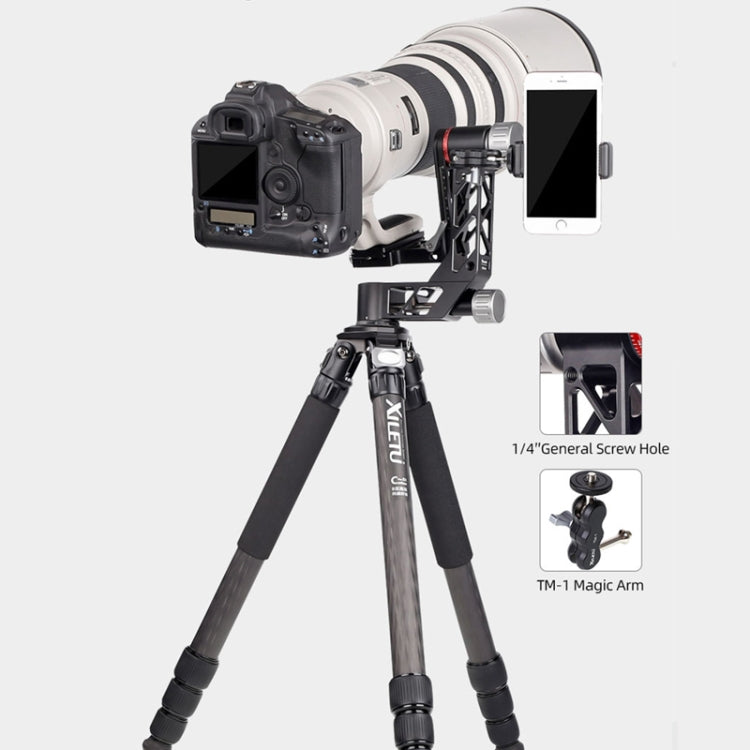 Xiletu Xgh3 การหมุน 360 องศาแนวนอน Cantilever Hollow Gimbal ขาตั้งกล้องหัว, Xgh3