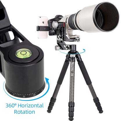 Xiletu Xgh3 การหมุน 360 องศาแนวนอน Cantilever Hollow Gimbal ขาตั้งกล้องหัว, Xgh3