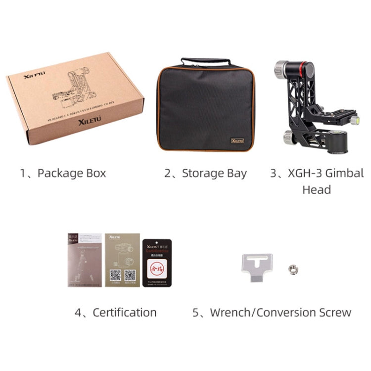 Xiletu Xgh3 การหมุน 360 องศาแนวนอน Cantilever Hollow Gimbal ขาตั้งกล้องหัว, Xgh3