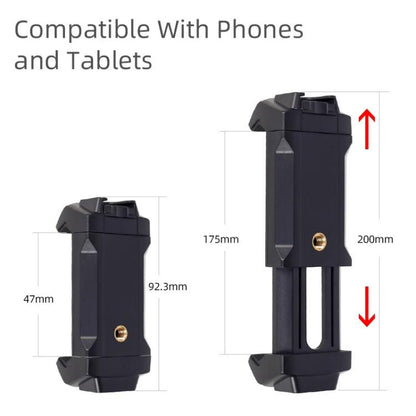 Xiletu Xj-13 Live BroadcastTripod Mount Clamp โทรศัพท์พร้อมรูสกรู 1/4 นิ้วและฐานรองเท้าเย็น, Phone Clamp