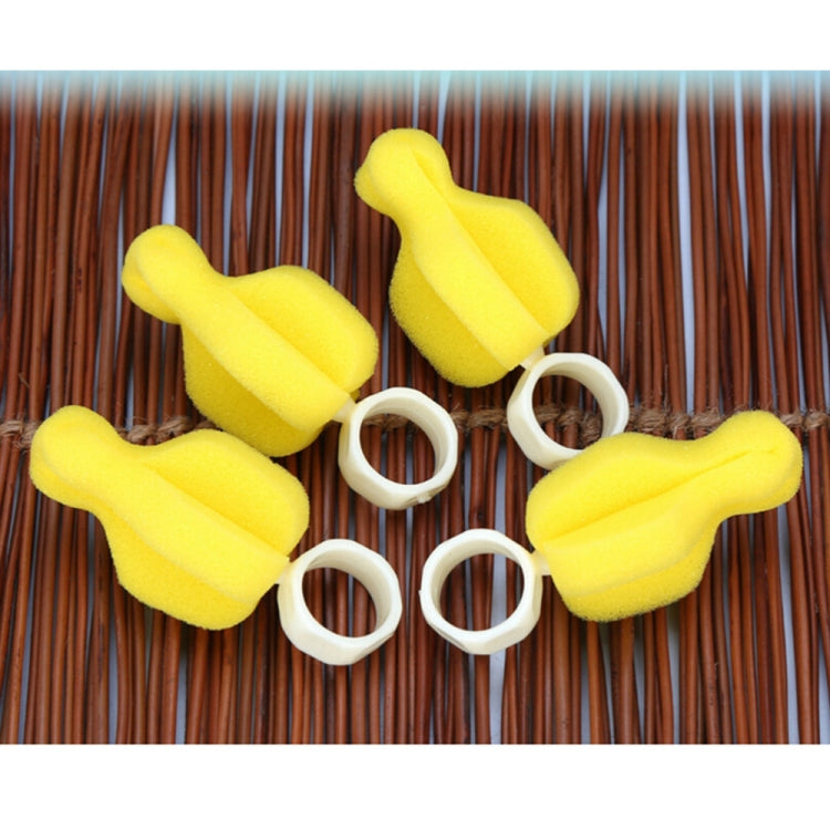 5 ชิ้น 360 องศาหมุนฟองน้ำสีเหลืองแปรงจุกนมเด็กทารกจุกนมทำความสะอาดขวดนมแปรงทารก Pacifier ทำความสะอาด, Bottle Brushes