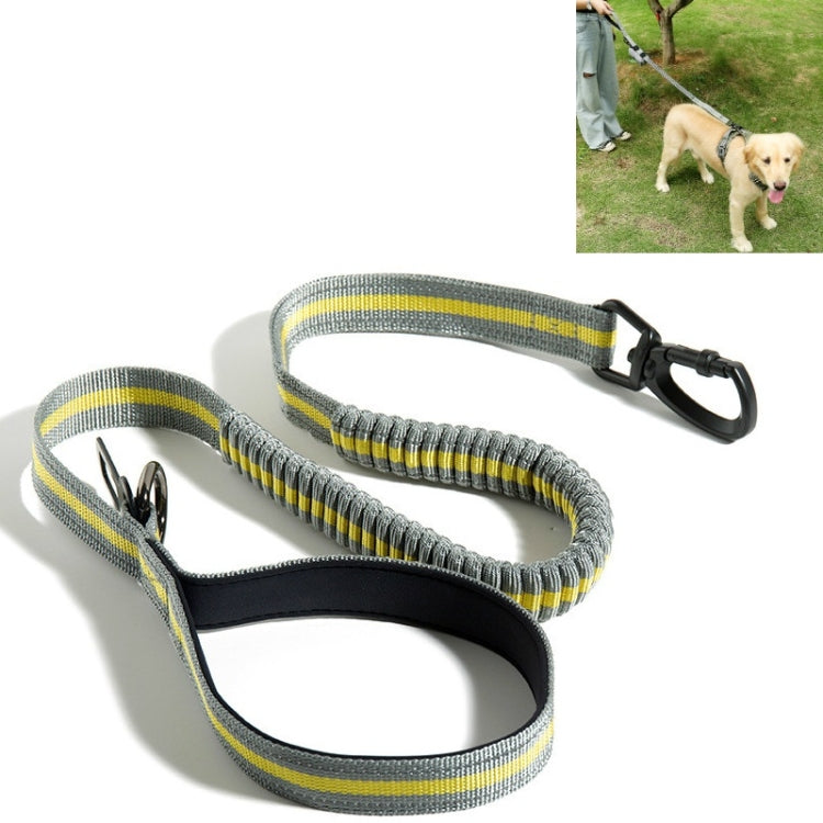 สุนัขกลางแจ้ง Anti-Scourge เชือกไนลอนสะท้อนแสงยืดยืดสุนัขเชือกเดิน, Elastic Stretch Yellow, Elastic Stretch Green