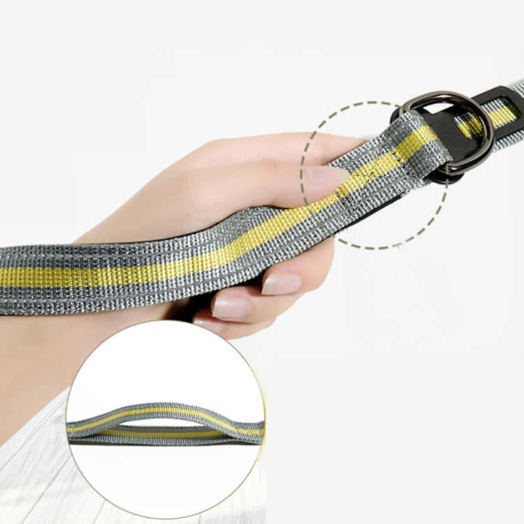 สุนัขกลางแจ้ง Anti-Scourge เชือกไนลอนสะท้อนแสงยืดยืดสุนัขเชือกเดิน, Elastic Stretch Yellow, Elastic Stretch Green