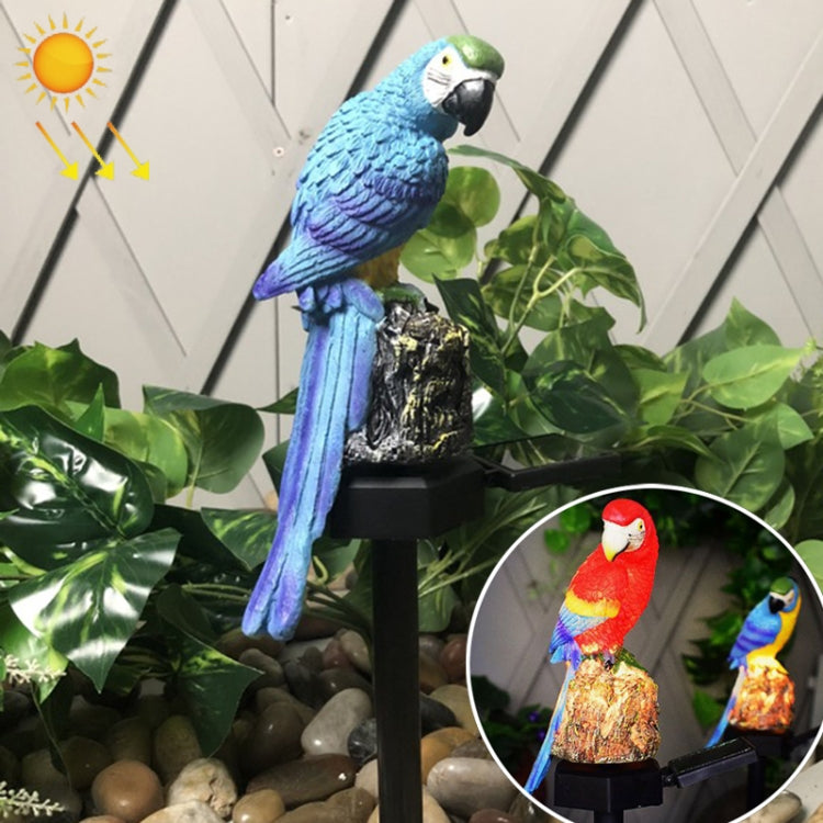 โคมไฟสนามหญ้าพลังงานแสงอาทิตย์เรซิ่นหัตถกรรม Parrot Garden Courtyard โคมไฟ