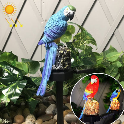 โคมไฟสนามหญ้าพลังงานแสงอาทิตย์เรซิ่นหัตถกรรม Parrot Garden Courtyard โคมไฟ