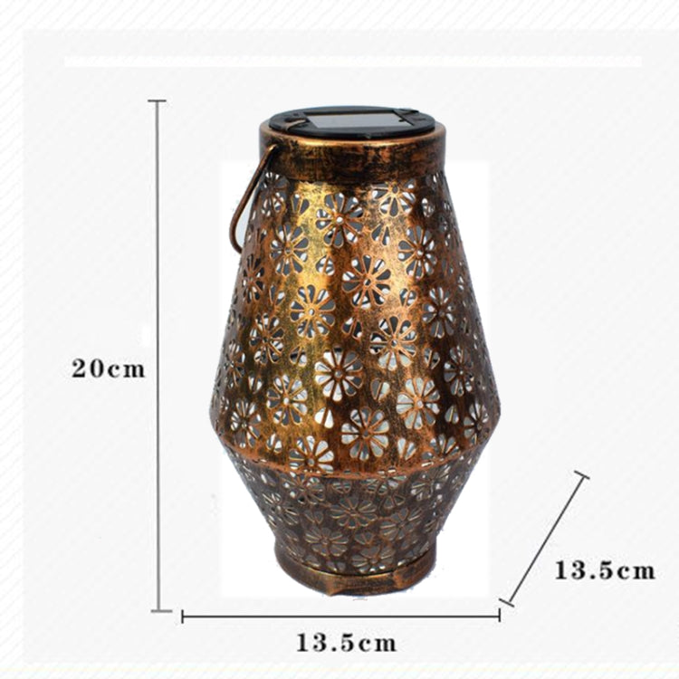 โคมไฟตกแต่งสวนเหล็กดัดพลังงานแสงอาทิตย์กลางแจ้งโคมไฟ LED จี้, Chrysanthemum Lantern