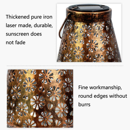 โคมไฟตกแต่งสวนเหล็กดัดพลังงานแสงอาทิตย์กลางแจ้งโคมไฟ LED จี้, Chrysanthemum Lantern