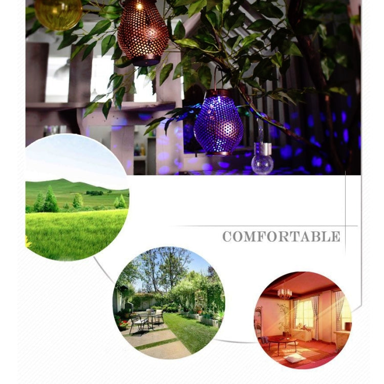 โคมไฟตกแต่งสวนเหล็กดัดพลังงานแสงอาทิตย์กลางแจ้งโคมไฟ LED จี้, Chrysanthemum Lantern
