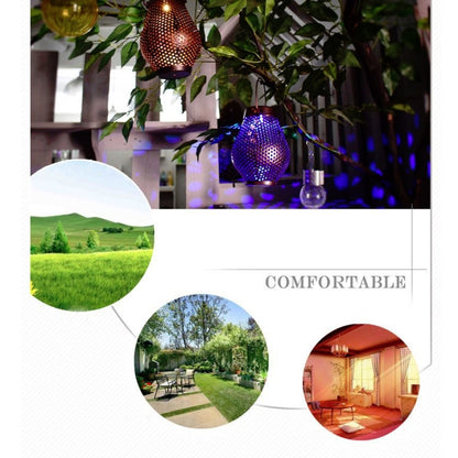โคมไฟตกแต่งสวนเหล็กดัดพลังงานแสงอาทิตย์กลางแจ้งโคมไฟ LED จี้, Chrysanthemum Lantern