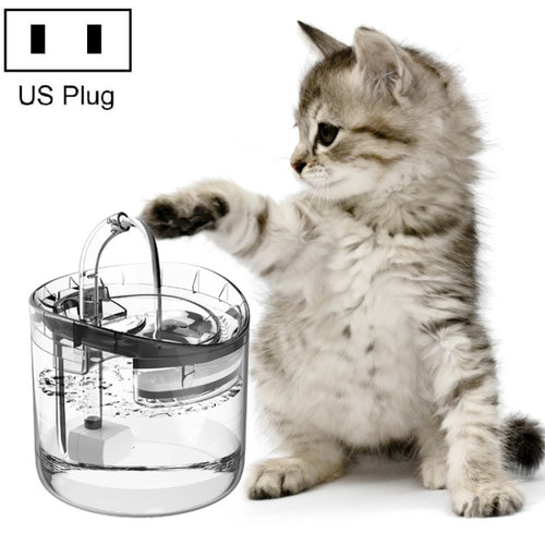 สัตว์เลี้ยงหมุนเวียนอัตโนมัติ เงียบ และไม่รั่วไฟฟ้าตู้น้ำ, US Plug  Transparent Color, UK Plug Transparent Color, US Plug  Smart Induction Starter, EU Plug Smart Induction Starter