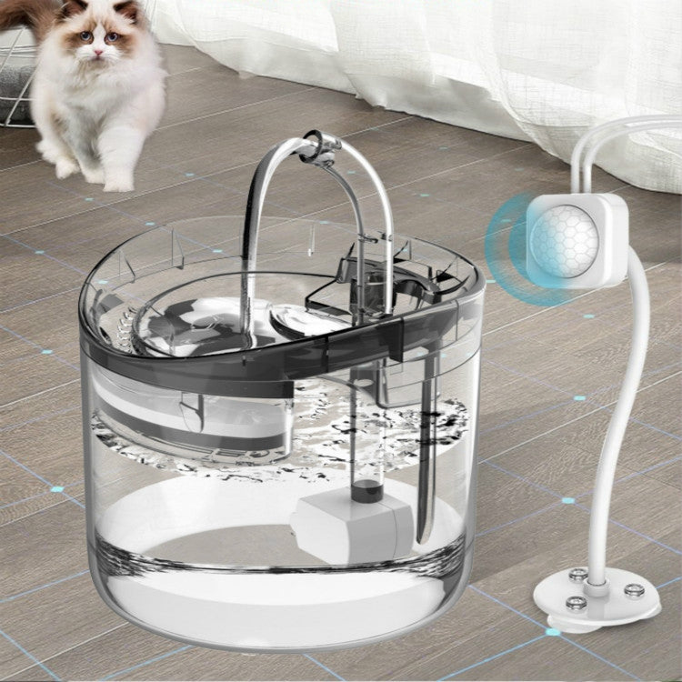 สัตว์เลี้ยงหมุนเวียนอัตโนมัติ เงียบ และไม่รั่วไฟฟ้าตู้น้ำ, US Plug  Transparent Color, UK Plug Transparent Color, US Plug  Smart Induction Starter, EU Plug Smart Induction Starter