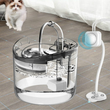 สัตว์เลี้ยงหมุนเวียนอัตโนมัติ เงียบ และไม่รั่วไฟฟ้าตู้น้ำ, US Plug  Transparent Color, UK Plug Transparent Color, US Plug  Smart Induction Starter, EU Plug Smart Induction Starter