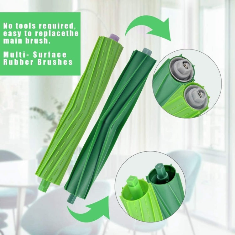 แปรงกวาดหุ่นยนต์ + Hippa + แปรงด้านข้าง + ชุดถุงเก็บฝุ่นสำหรับ IROBOT ROOMBA S9 S9+, 14 PCS/Set