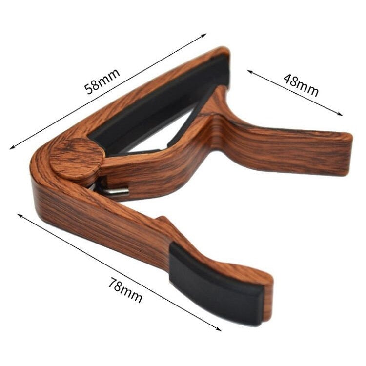 2 in 1 Solid Wood Folk Music Guitar Capo + ชุดเลือก, Folk Music Guitar Capo