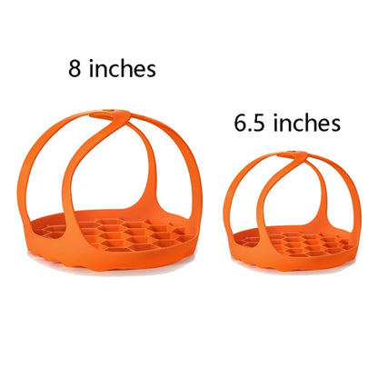 2 PCS ซิลิโคน Steamer หม้อหุงไข่ซิลิโคน Steamer ตะกร้า, 8 Inches, 6.5 Inches