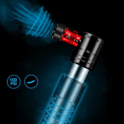WILD MAN จักรยานเสือภูเขาจักรยานเสือหมอบที่สูบลมจักรยานแบบพกพา Us และ French Mouth Universal Pump มินิบาสเก็ตบอลฟุตบอลที่สูบลม, GK8 (Red), GK8 (Silver)