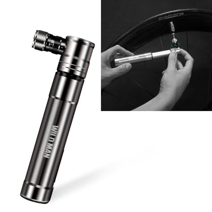 WILD MAN จักรยานเสือภูเขาจักรยานเสือหมอบที่สูบลมจักรยานแบบพกพา Us และ French Mouth Universal Pump มินิบาสเก็ตบอลฟุตบอลที่สูบลม, GK8 (Red), GK8 (Silver)