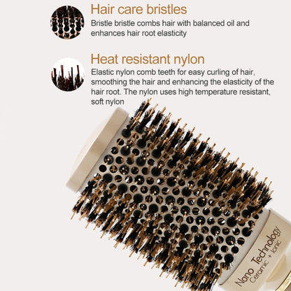 เซรามิคอลูมิเนียมหวีผมแปรงกลมพร้อมแปรงไนลอน Professional Barber จัดแต่งทรงผมแปรงผม