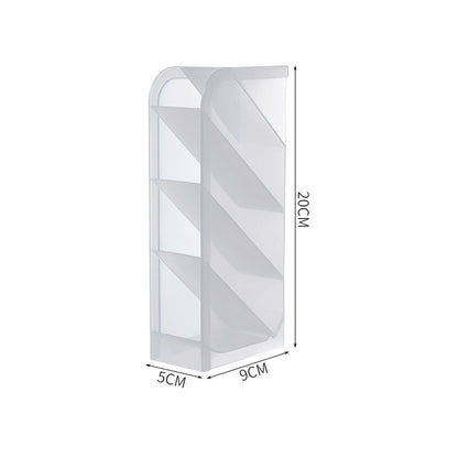 2 PCS Multi-Function 4 ตารางเดสก์ท็อปผู้ถือปากกาสำนักงานโรงเรียนกล่องเก็บพลาสติกใสกล่องโต๊ะดินสอ
