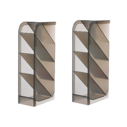 2 PCS Multi-Function 4 ตารางเดสก์ท็อปผู้ถือปากกาสำนักงานโรงเรียนกล่องเก็บพลาสติกใสกล่องโต๊ะดินสอ