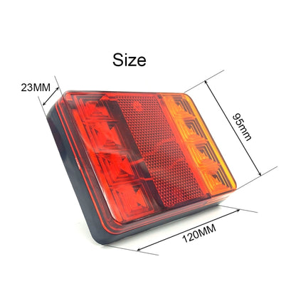2 ชิ้น CNSUNNY LIGHT DC 12 โวลต์รถบรรทุกรถพ่วงคาราวาน LED ไฟท้ายไฟเตือนไฟเบรก, Warning Brake Lights