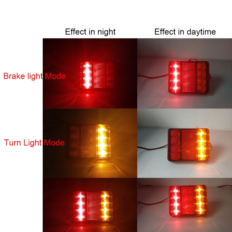 2 ชิ้น CNSUNNY LIGHT DC 12 โวลต์รถบรรทุกรถพ่วงคาราวาน LED ไฟท้ายไฟเตือนไฟเบรก, Warning Brake Lights