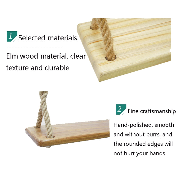 กลางแจ้ง Swing ระเบียงในร่มเด็กผู้ใหญ่ Swing ไม้, Hemp Rope, Climbing Rope