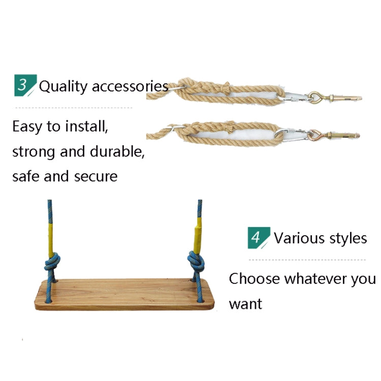 กลางแจ้ง Swing ระเบียงในร่มเด็กผู้ใหญ่ Swing ไม้, Hemp Rope, Climbing Rope
